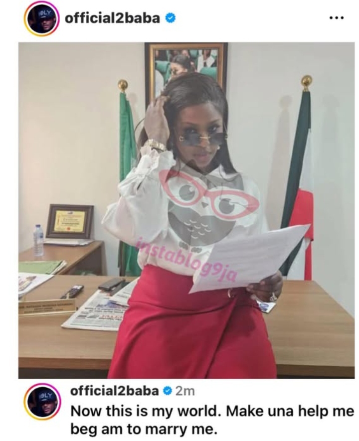 "Natasha Is Now My World, Help Me Beg Her To Marry Me” – 2Face Pleads With Nigerians