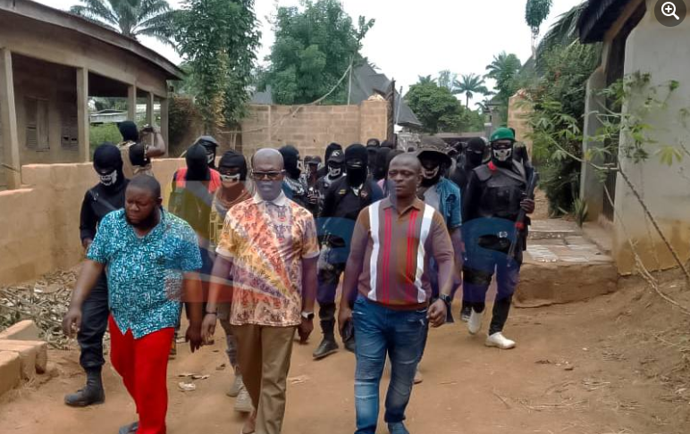 Anambra Government Shuts Down Shrine Linked To "Oke Ite" And "Yahoo Plus" In Okija [Video]