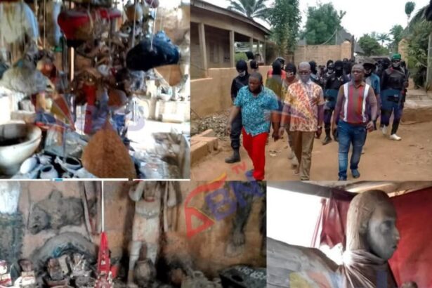 Anambra Government Shuts Down Shrine Linked To "Oke Ite" And "Yahoo Plus" In Okija [Video]
