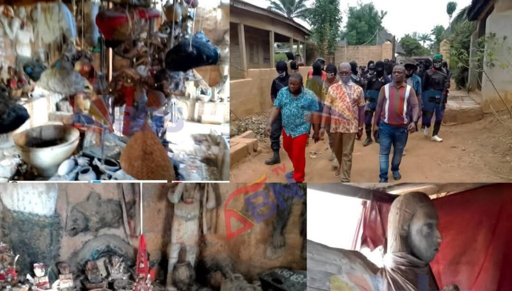 Anambra Government Shuts Down Shrine Linked To "Oke Ite" And "Yahoo Plus" In Okija [Video]