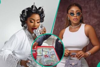Mercy Eke’s Boyfriend Spoils Her With Luxury Gifts, Bundles Of Dollars On Valentine’s Day [Video]
