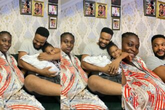 Actor David Nnaji Welcomes Baby Boy With His Wife [Photos]