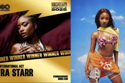 Ayra Starr Beats Tems, Tyla To Win 'Best International Act' At 2025 MOBO Awards