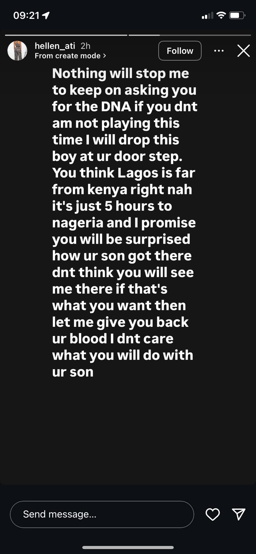 Hellen Ati Vows To Drop Son At Cubana Chief Priest’s Doorstep Over DNA Demand