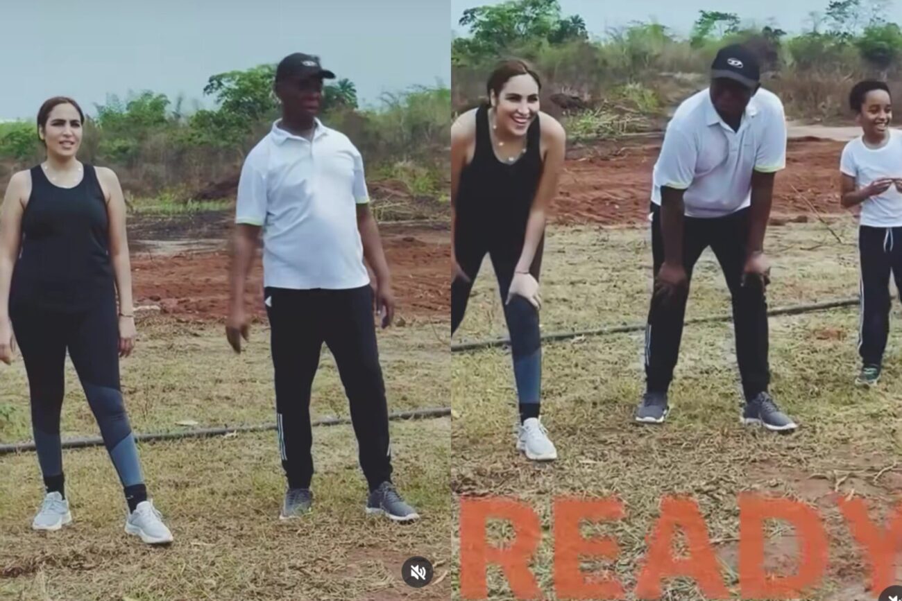 Laila Charani Professes Love For Ned Nwoko As They Compete In A Race [Video]