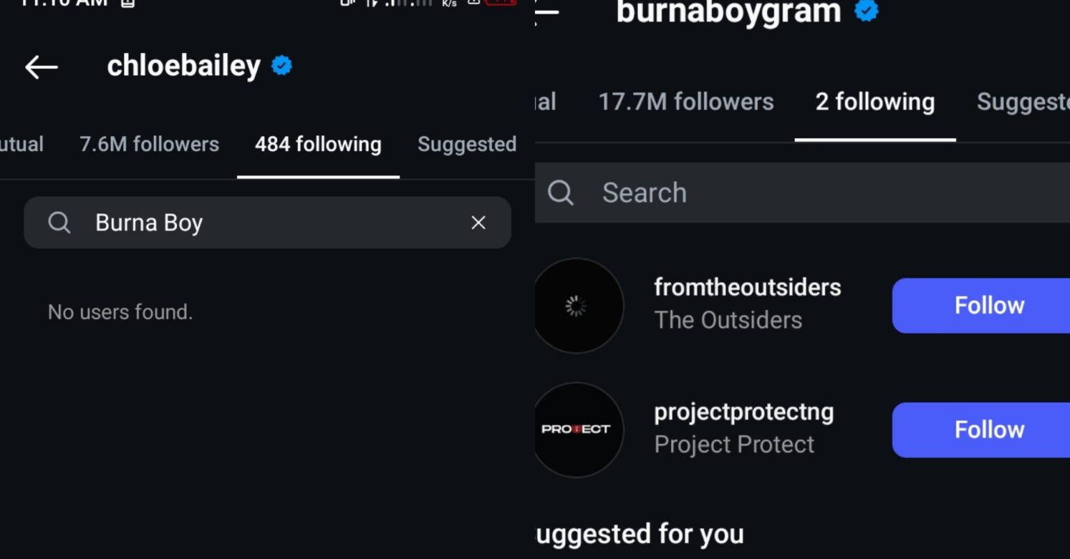 Chloe Bailey Unfollows Burna Boy Amid Lamborghini Drama With Sophia Egbueje