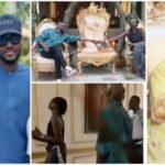 2Face Idibia And Natasha Osawaru Visits Her Grandfather, Esama Of Benin’s Palace [Video]