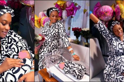Chika Ike Welcomes First Child, Cover Her Baby's Face [Photos]