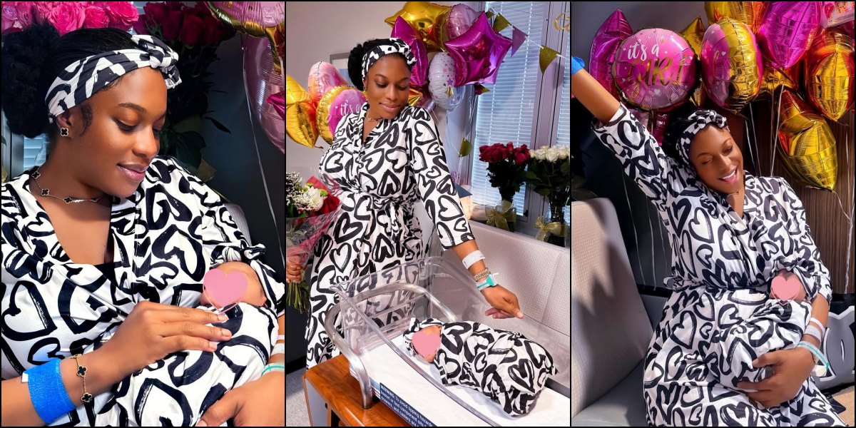 Chika Ike Welcomes First Child, Cover Her Baby's Face [Photos]