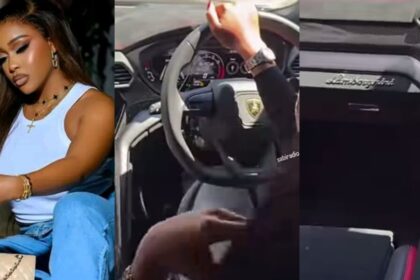 Reactions As Uche Montana Flaunts Her Lamborghini [Video]