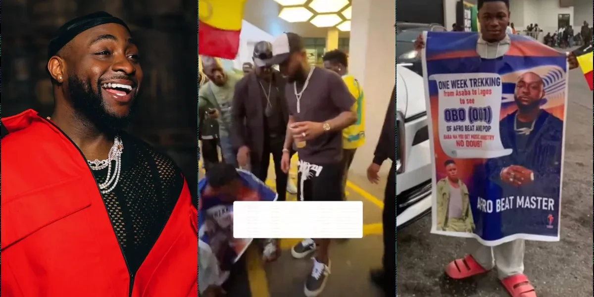 Davido Meets Fan Who Trekked From Asaba To Lagos [Video]
