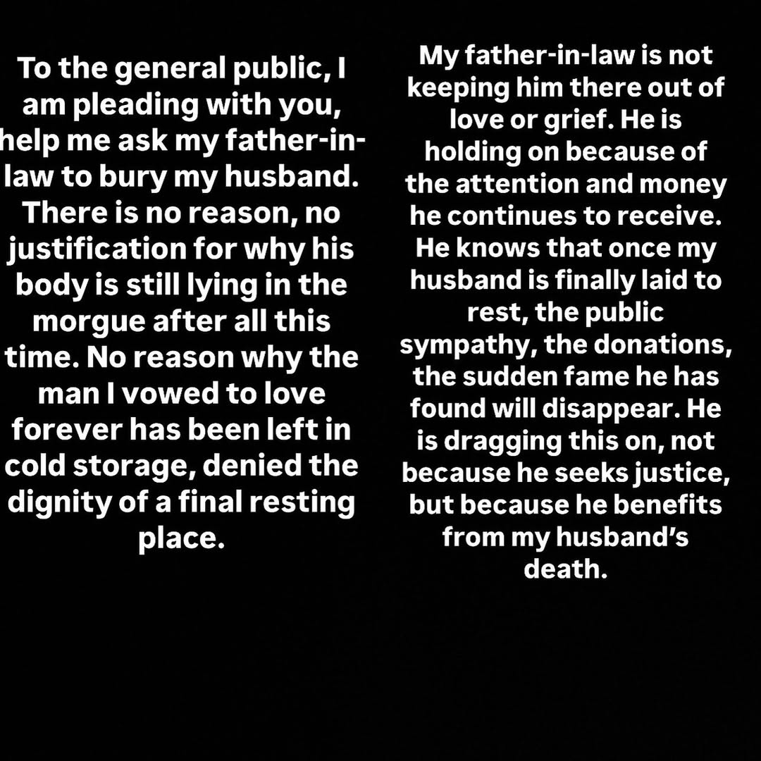 "Help Me Beg My Father-In-Law To Bury My Husband" - Mohbad’s Wife, Wunmi Pleads