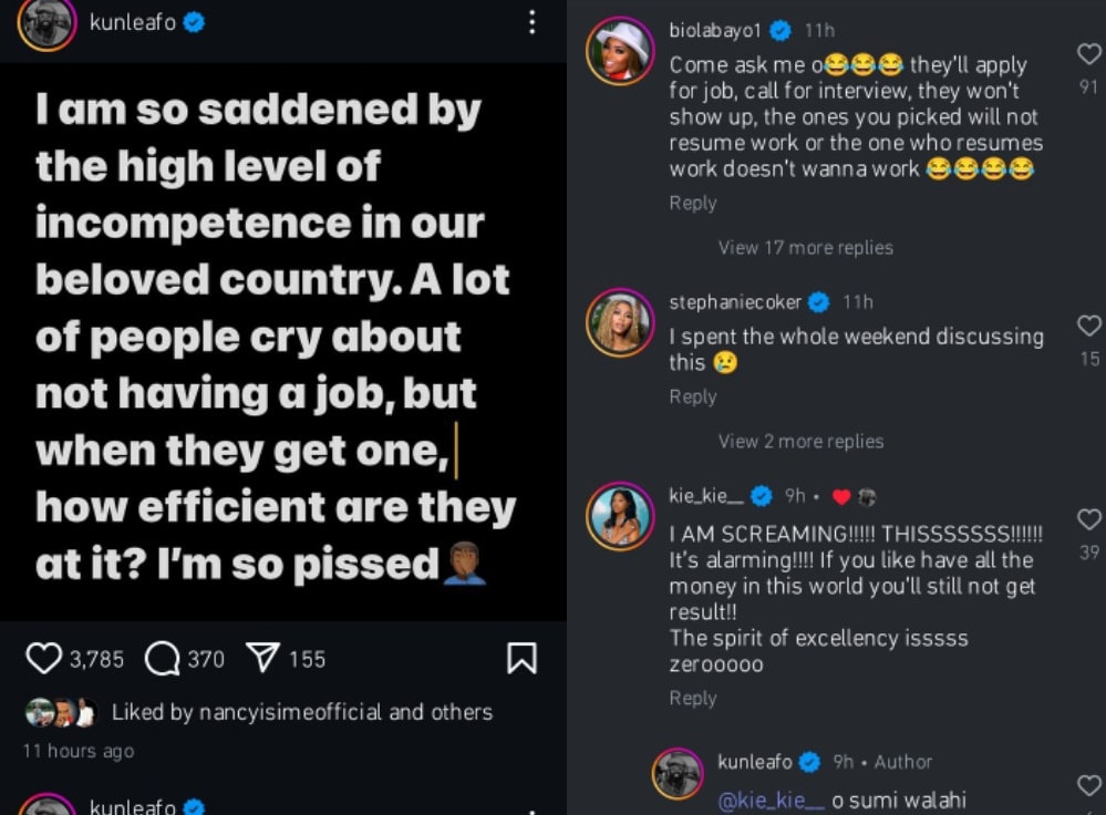 Reactions As Kunle Afolayan Laments Rising Incompetence Among Job Seekers