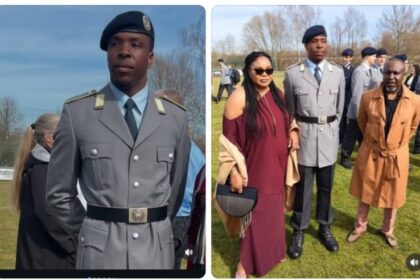 Nollywood Actress Sandra Achums' Son Joins German Armed Forces [Photos/Video]