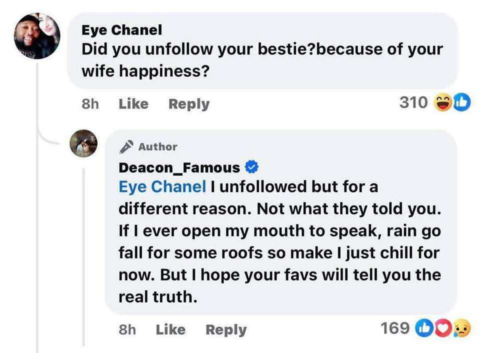 "If I Open My Mouth To Speak, Rain Go Fall For Some Roofs " - Deacon Famous Speaks On His Fall Out With Ekene Umenwa 3 "If I Open My Mouth To Speak" - Deacon Famous Speaks On His Fall Out With Ekene Umenwa