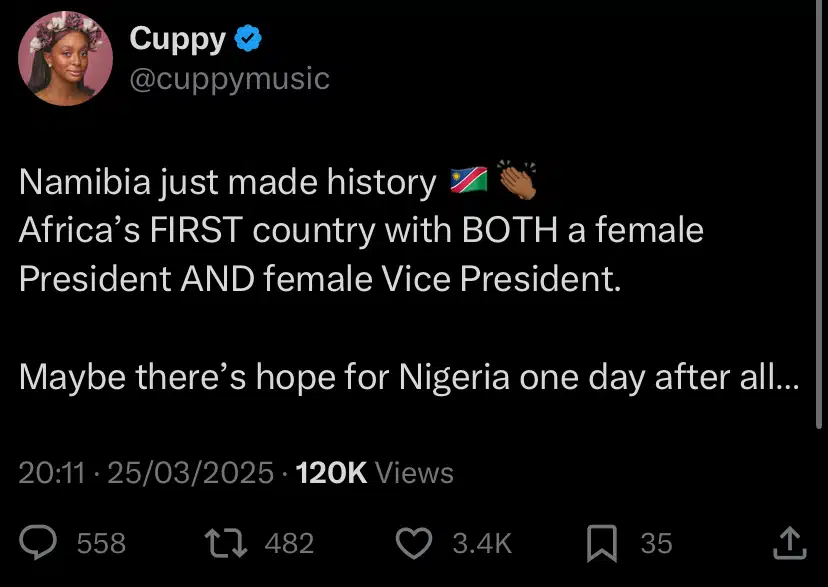 There Is Hope For Female President And Vice President In Nigeria - DJ Cuppy 2 There Is Hope For Female President And Vice President In Nigeria - DJ Cuppy