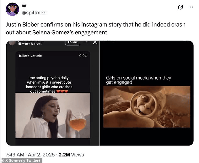 Fans Reacts As Justin Bieber Shades Selena Gomez Over Her Engagement To Benny Blanco