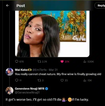 Genevieve Nnaji Replies Man Who Said She Was Growing Old