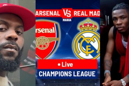Odumodublvck Reacts As Joeboy Loses N3m Bet After Arsenal Defeated Real Madrid
