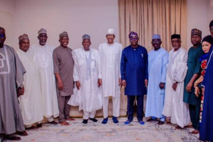 APC ‘Retaliates’ As Ganduje Leads Delegation To Visit Buhari In Kaduna [Photos]