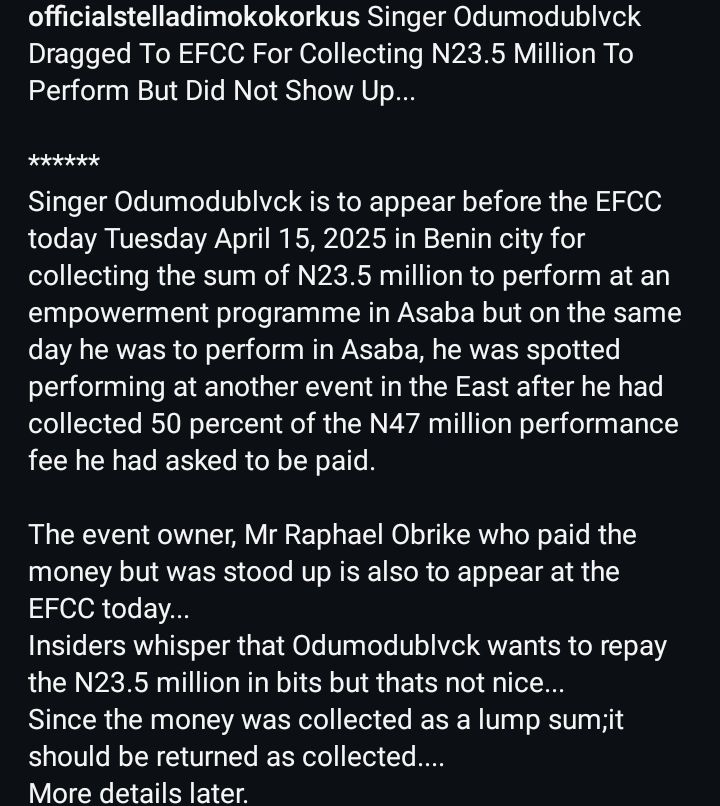 Rapper Odumodublvck Reportedly Summoned By EFCC In Benin