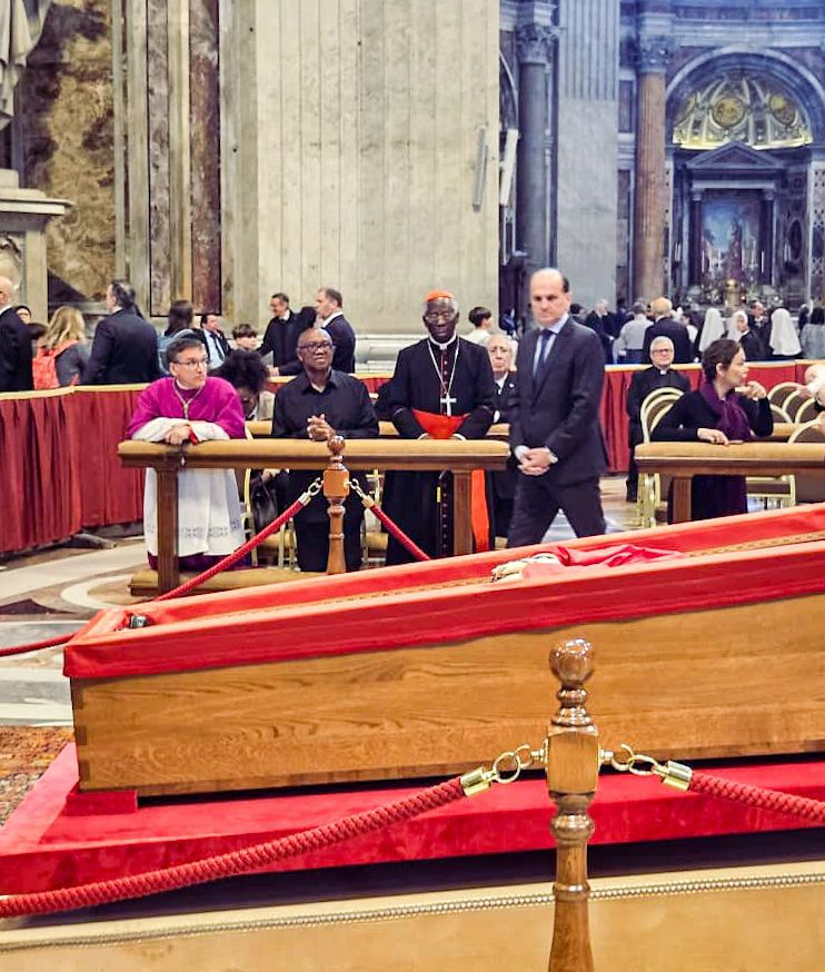 Peter Obi Attends Late Pope Francis’s Lying-in-State In Rome [Photos]