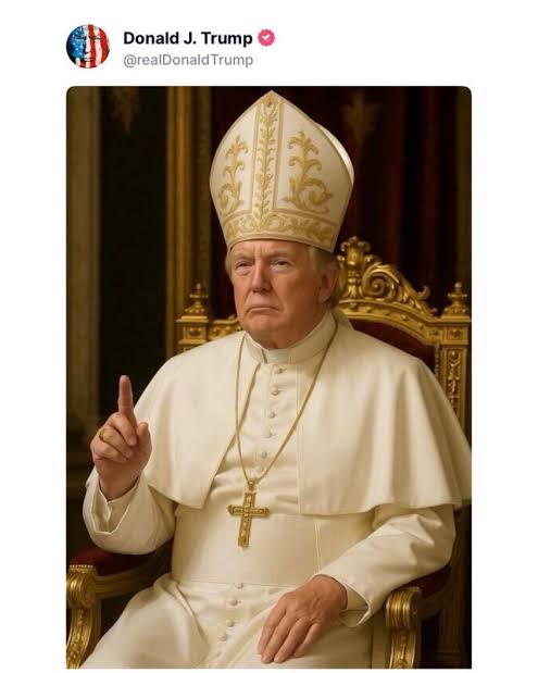 Trump Shares AI-Generated Image Of Himself As New Pope, Days Before Vatican Conclave 2 Trump Shares AI-Generated Image Of Himself As New Pope, Days Before Vatican Conclave