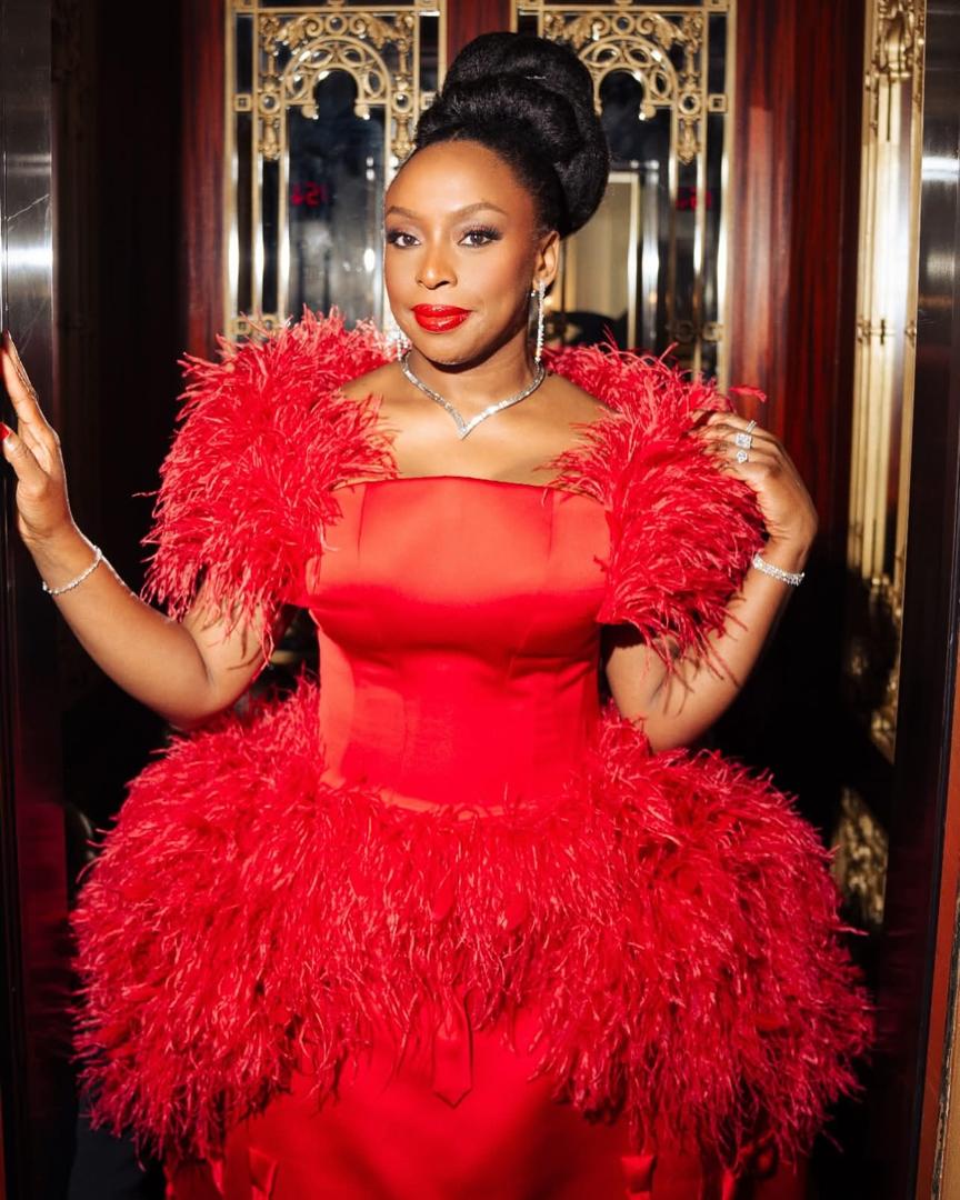 Photos Of Nigerian Stars Burna Boy, Tems, Ayra Starr, Chimamanda Adichie At 2025 MET Gala