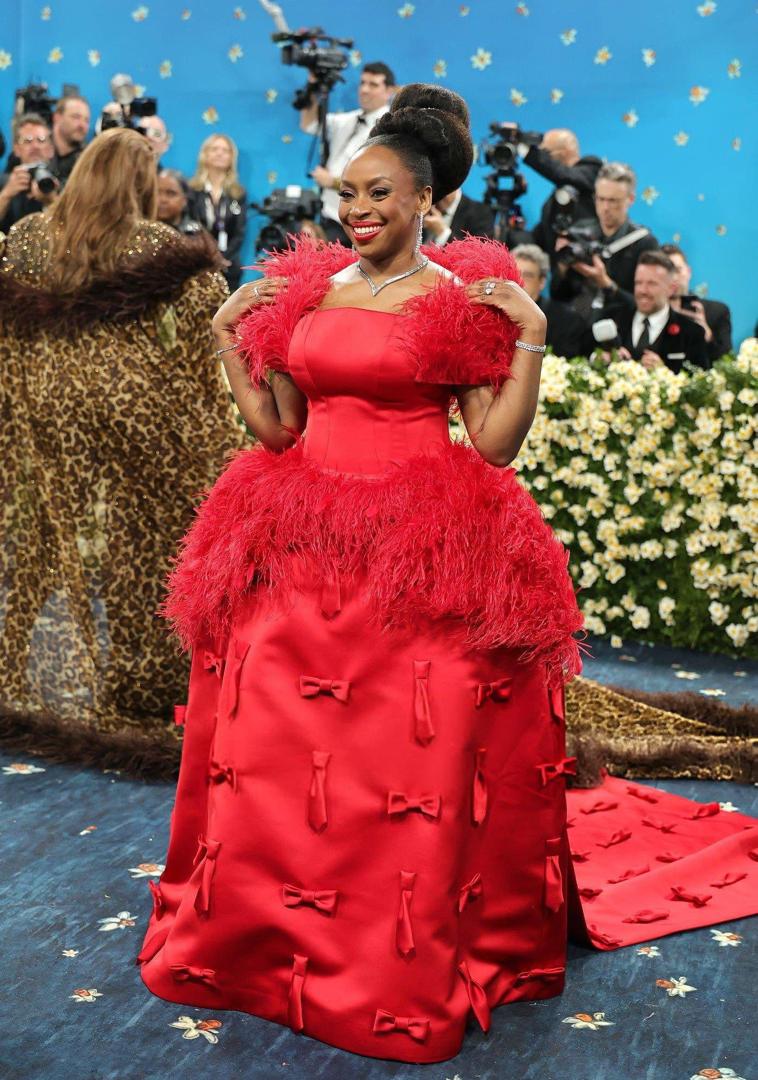 Photos Of Nigerian Stars Burna Boy, Tems, Ayra Starr, Chimamanda Adichie At 2025 MET Gala