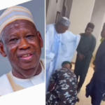 Ganduje’s Aide Justifies Police Officer Filmed Tying APC Chairman’s Shoelace [Video]