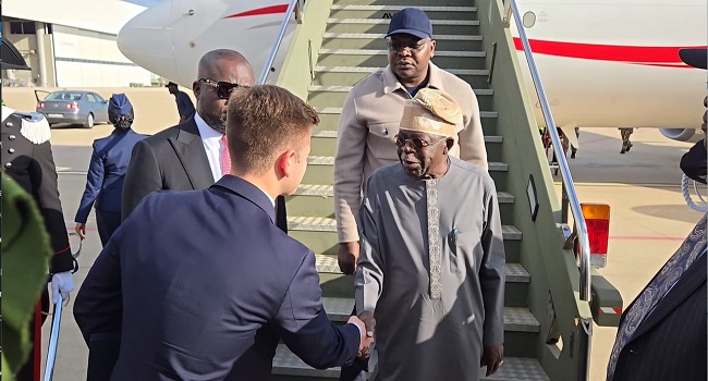 President Tinubu Arrives In Rome For Pope Leo XIV’s Inauguration