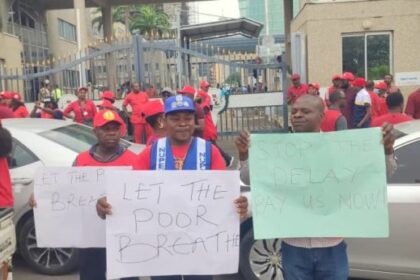 Workers Stage Protest At Finance Ministry Over Poor Welfare Conditions [Photos]
