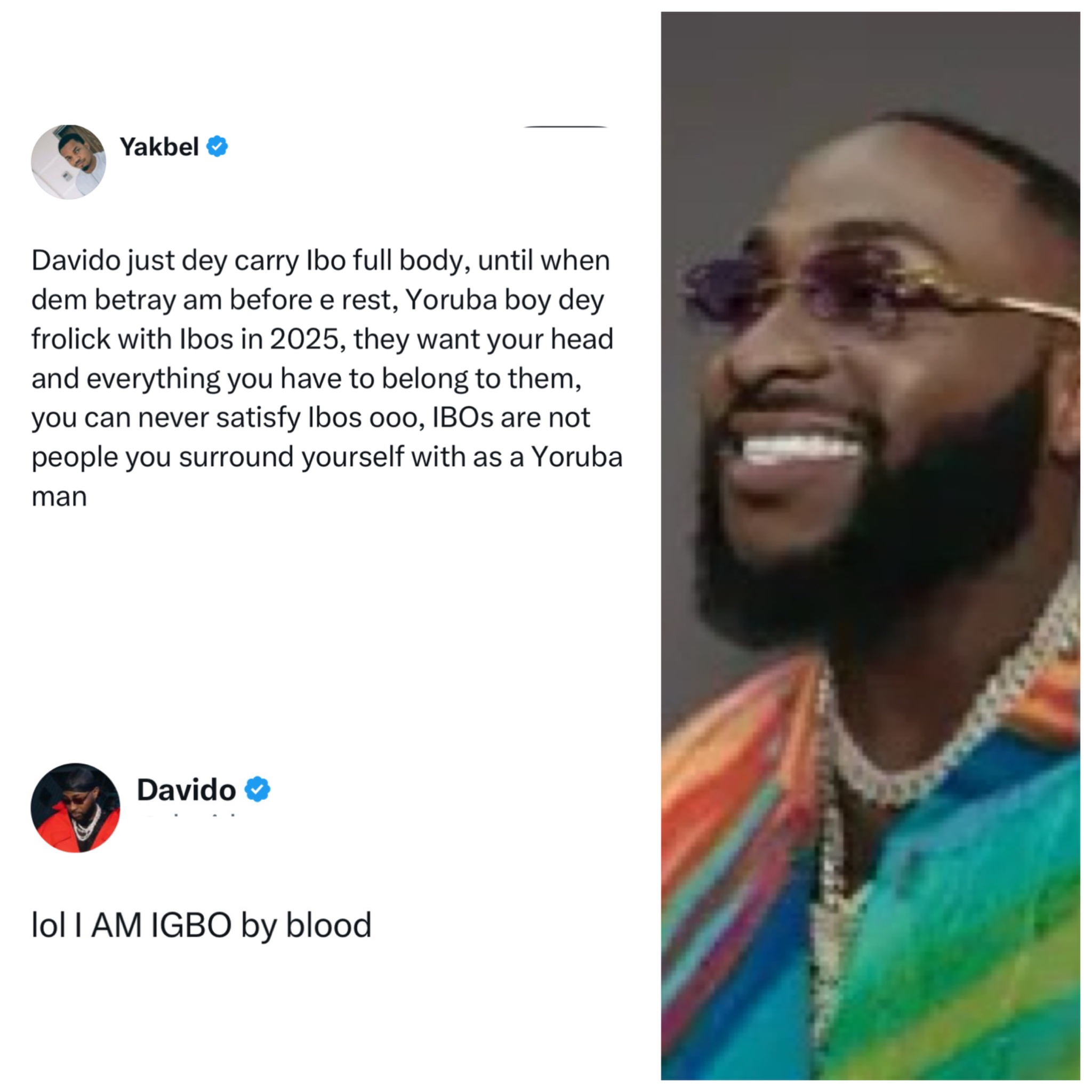 "I’m Igbo By Blood" - Davido Shuts Down Tribal Criticism By Yoruba Fan