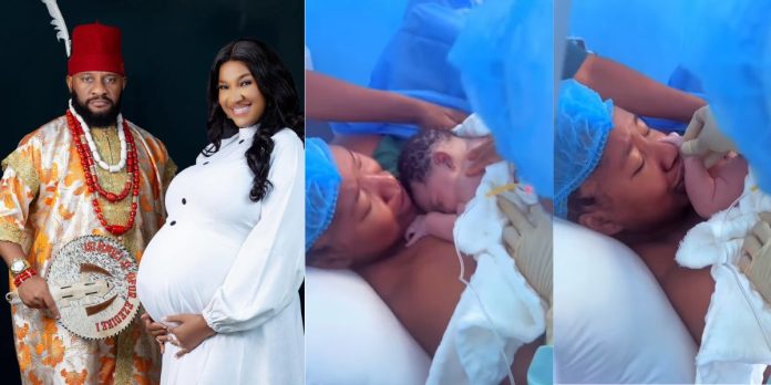 Yul Edochie And Judy Austin Welcomes Third Child, Announces Her Name [Video]