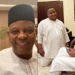 "Na My Papa Be This" - Cubana Chief Priest Says As He Kneels Before VP Shettima [Video]