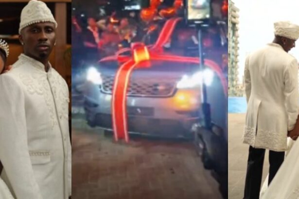 Juma Jux Gifts Priscilla Ojo A New Range Rover At Their Tanzanian Wedding [Video]