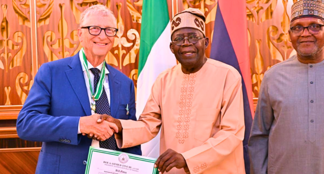 President Tinubu Confers Nigeria’s Third-Highest National Honour On Bill Gates