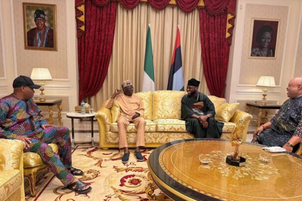 President Tinubu Hosts Davido With His Father Deji Adeleke And Governor Adeleke [Photos]