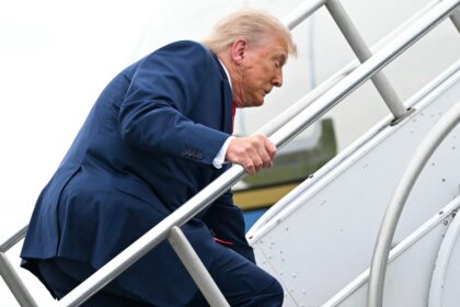 President Trump Stumbles While Climbing Steps To Air Force One [Video]