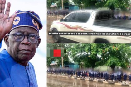Benue School Children Line Up Under Heavy Rain To Welcome President Tinubu [Video]