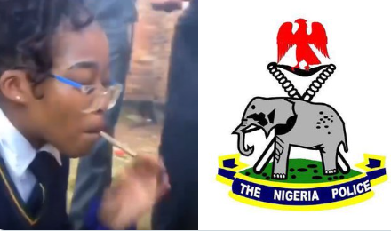 Nigerian Police Reacts To Video Of School Girl Smoking Cannabis
