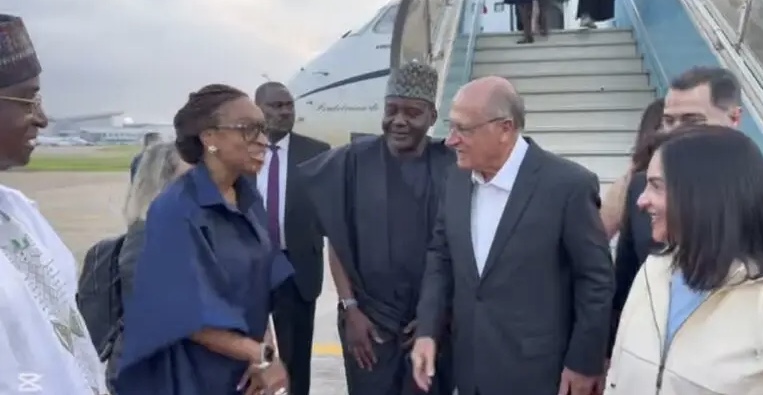 Brazilian Vice President Geraldo Alckmin And Wife Arrive In Nigeria