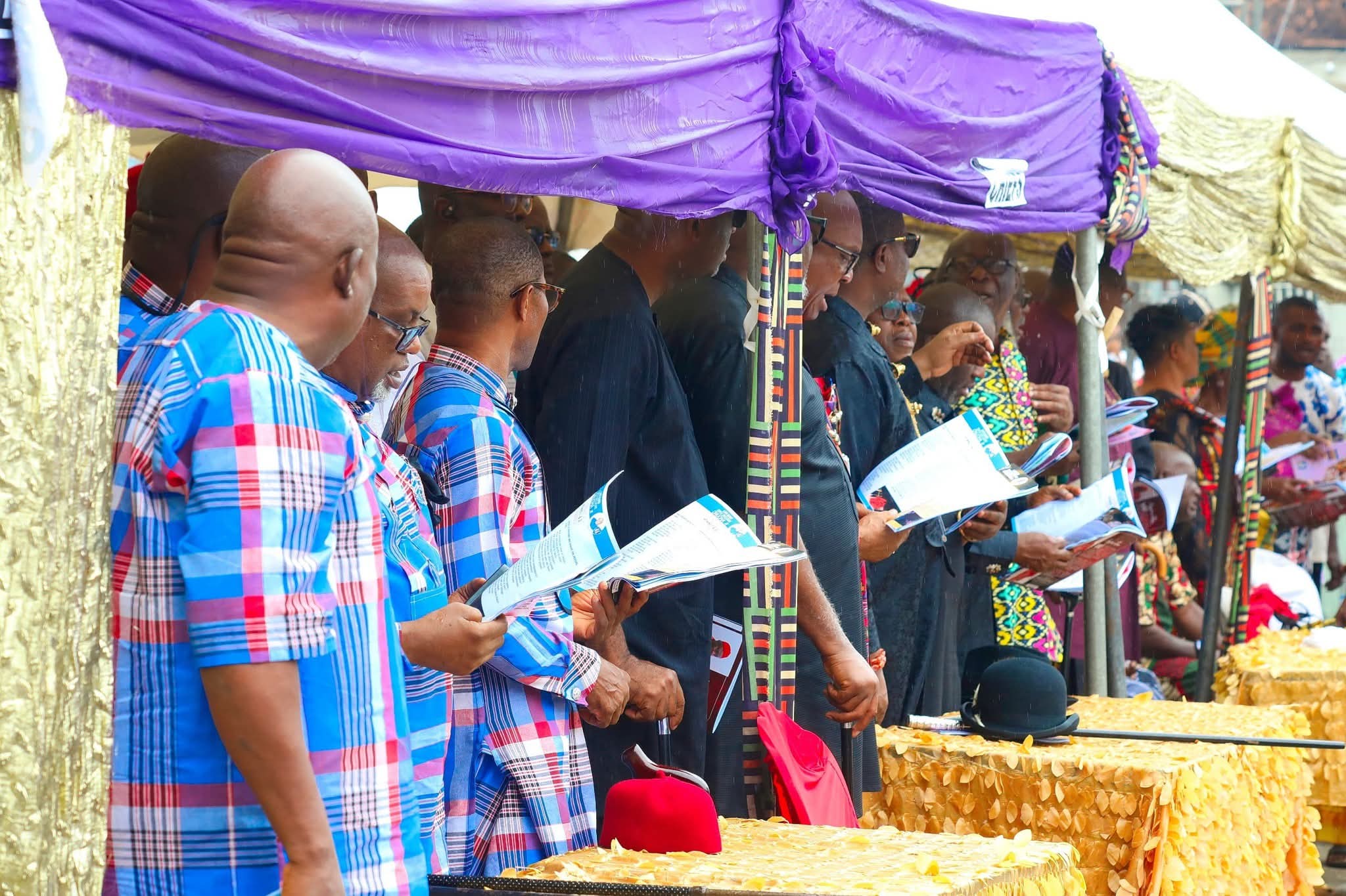 Fubara Attends Burial Of Wike’s Uncle In Rivers After Their Reconciliation [Photos]