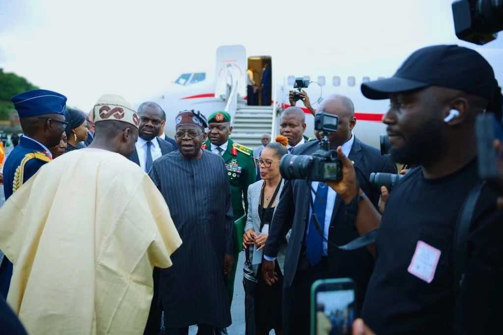 President Tinubu Arrives In Saint Lucia For State Visit [Photos]