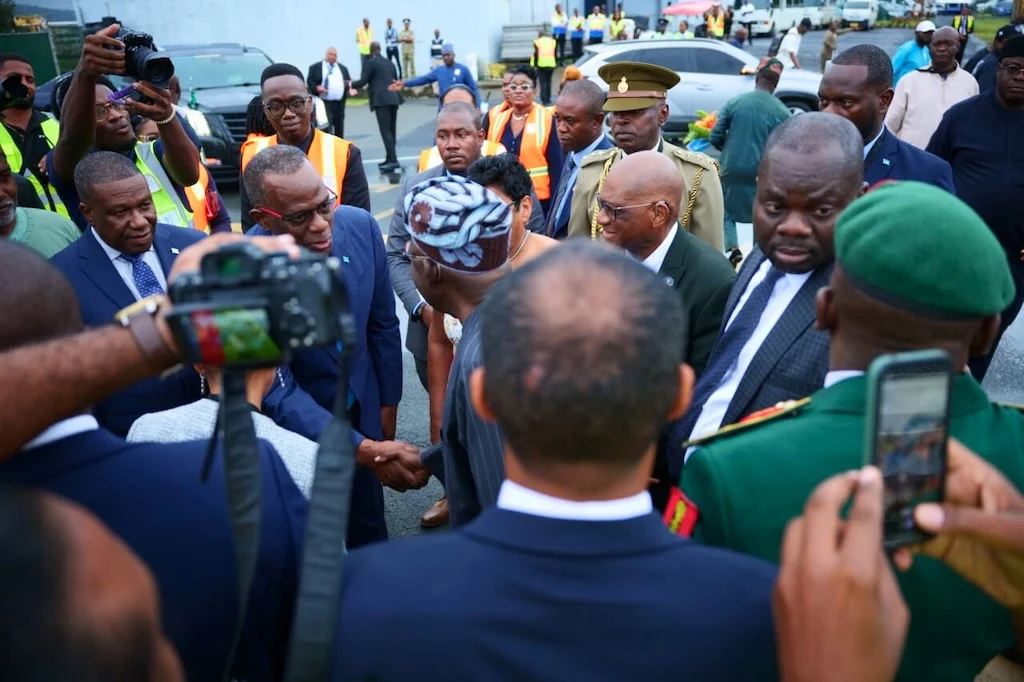 President Tinubu Arrives In Saint Lucia For State Visit [Photos]