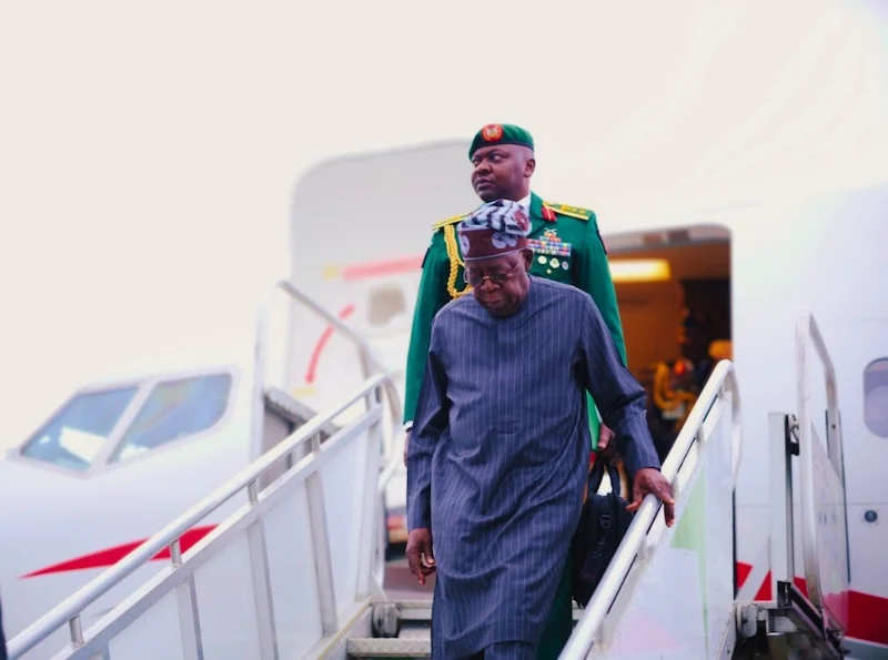 President Tinubu Arrives In Saint Lucia For State Visit [Photos]