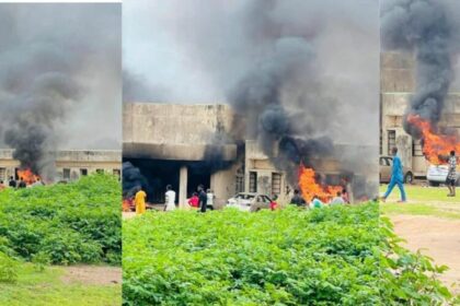 Kwara Emir’s Palace, NDLEA Office Set Ablaze During Protest Over Insecurity [Photos]