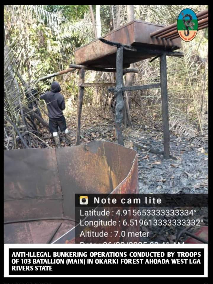 Troops Crack Down on Oil Thieves in Niger Delta, Arrest 46 and Destroy 23 Illegal Refineries 4