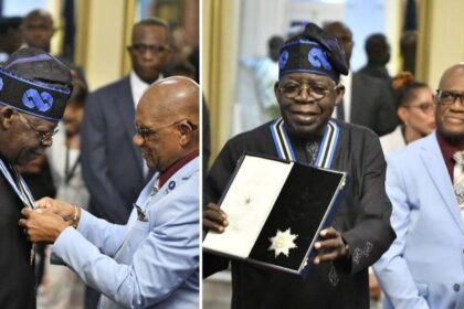 Tinubu Conferred With Knight Commander Of The Order Of Saint Lucia [Photos]