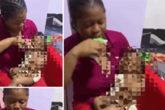 Nigerian Police Reacts To Viral Video Of Woman Giving Child Alcohol To Help Her Sleep